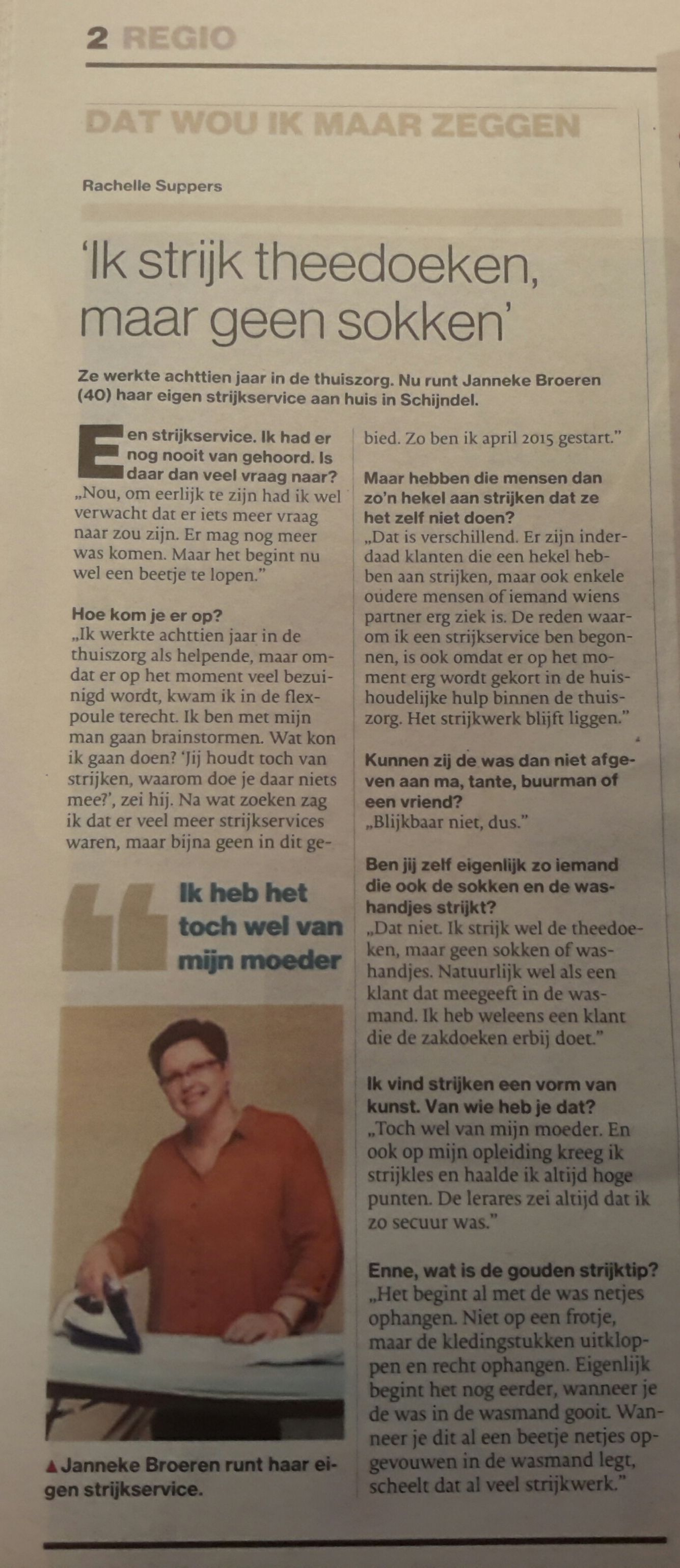 Interview in Brabants Dagblad 